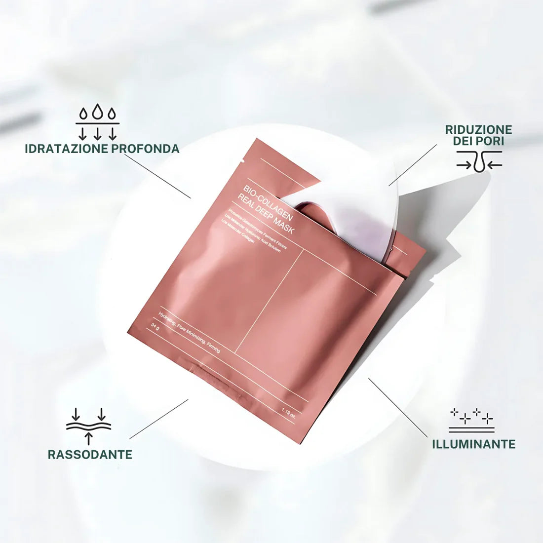Maschera al collagene